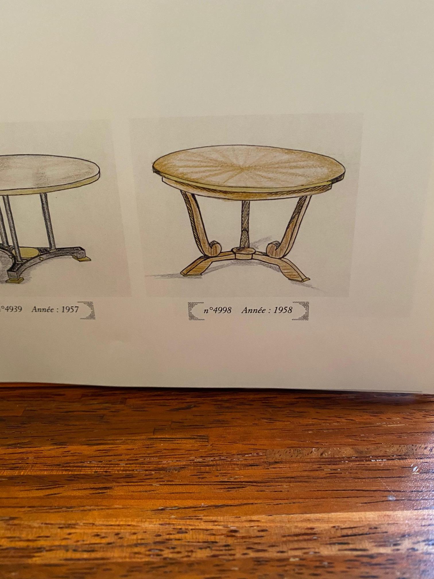 Art Deco Period Mahogany Gueridon by Jules Leleu For Sale 5