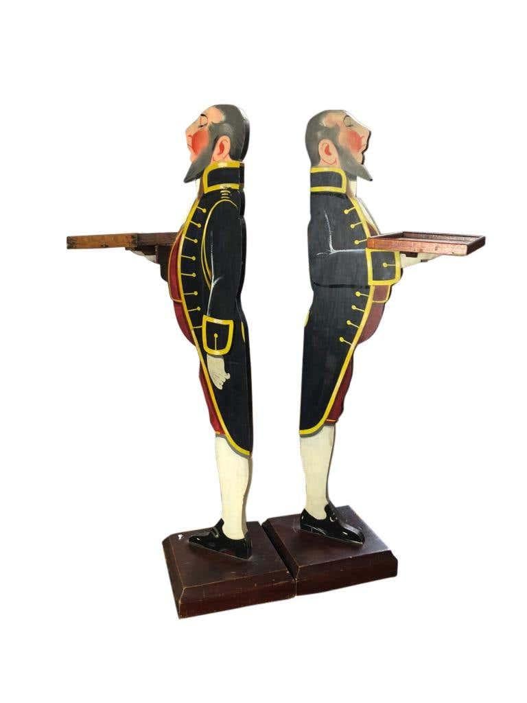Wood Art Deco Period, Matched Pair of Dumb Waiter Stands For Sale