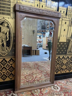 Art Deco period mirror in restored walnut