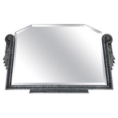 Art Deco Mirror d'époque en  A Silver Wood et plâtre vers 1930