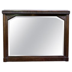 Espejo de la época Art Déco en madera de nogal