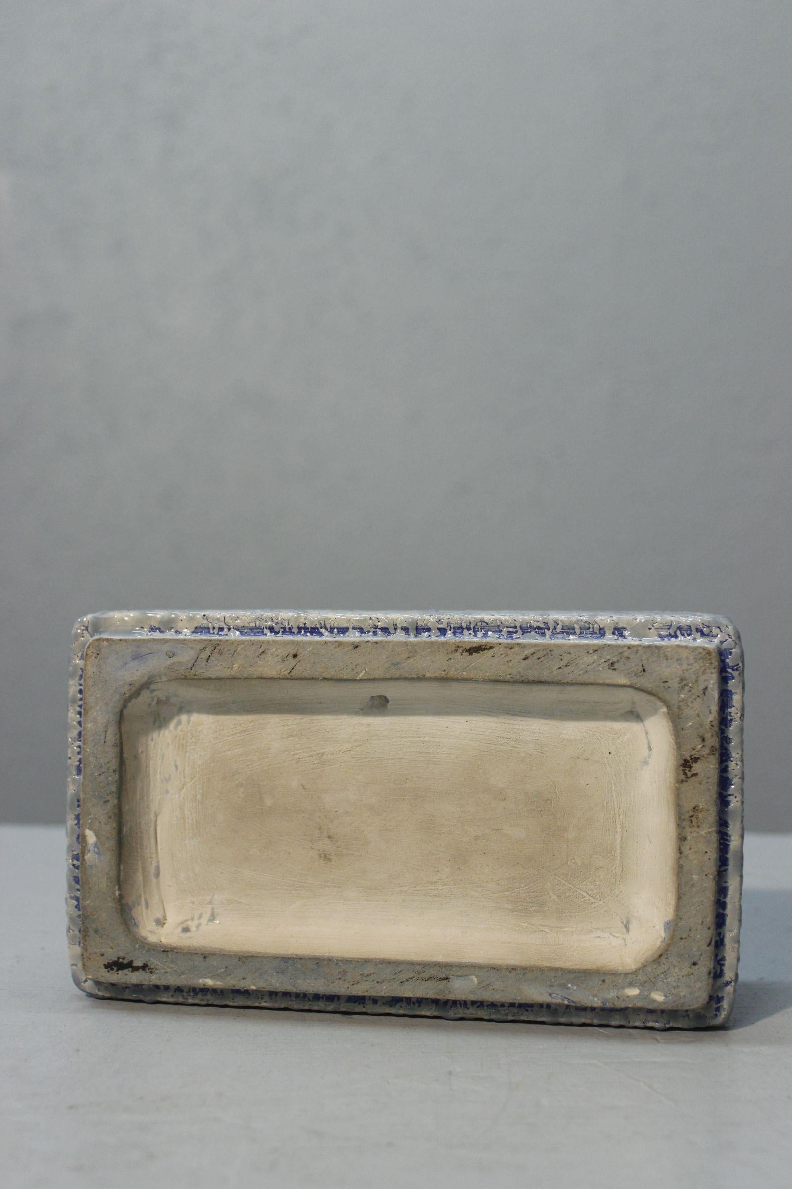 Caja modernista de cerámica y madera de la época Art Déco, Francia Años 30 en venta 2