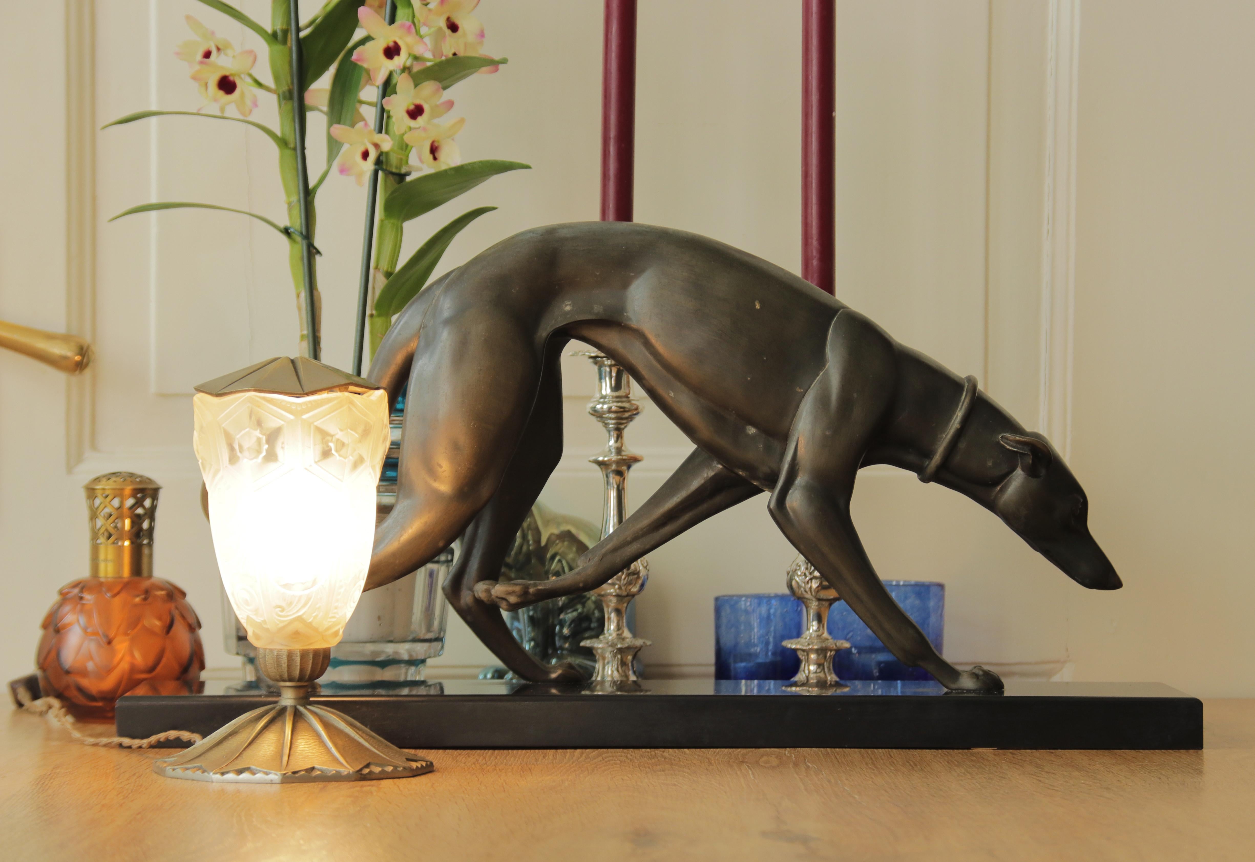 Art Deco Period Nickel Platreed Brass Table Lamp For Sale 15