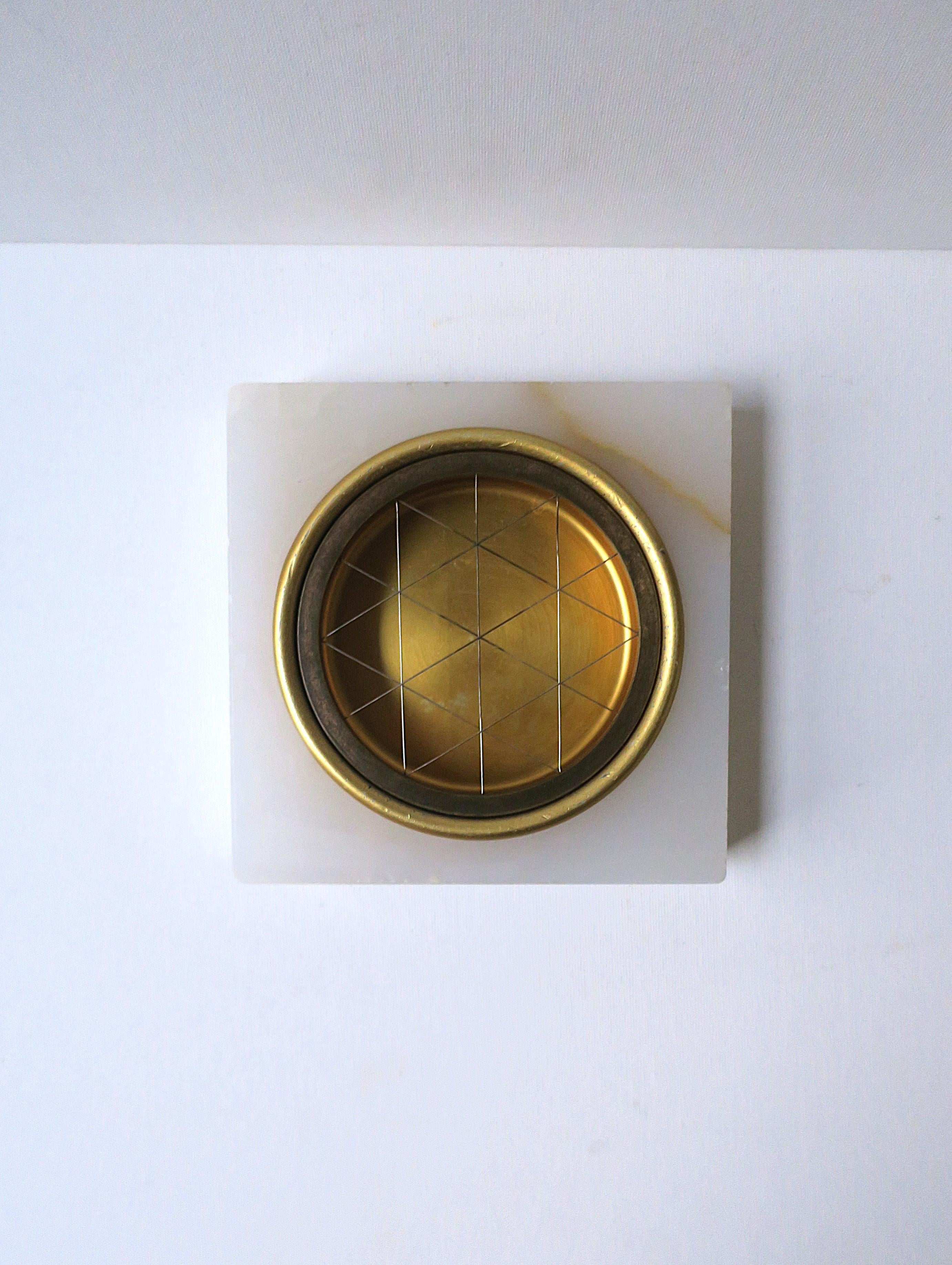 Art Deco Period Onyx Marble Ashtray In Good Condition For Sale In New York, NY