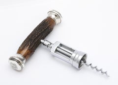 Art Deco Period Period Sterling Silver-Mounted Corkscrew