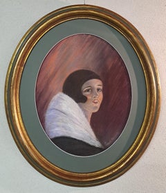 Art Deco Period Portrait By Paul Messac