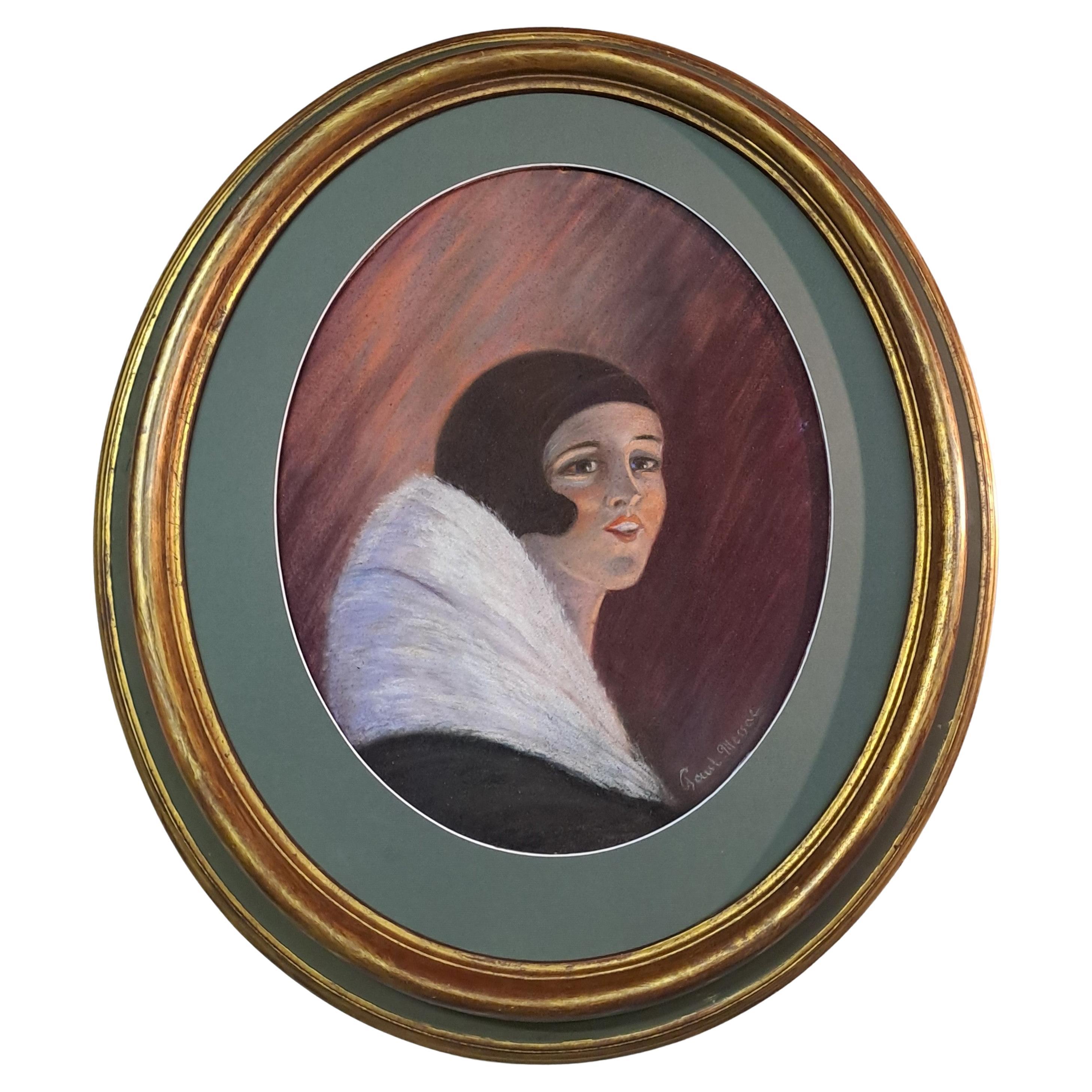 Art Deco Period Portrait By Paul Messac