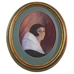 Art Deco Period Portrait By Paul Messac