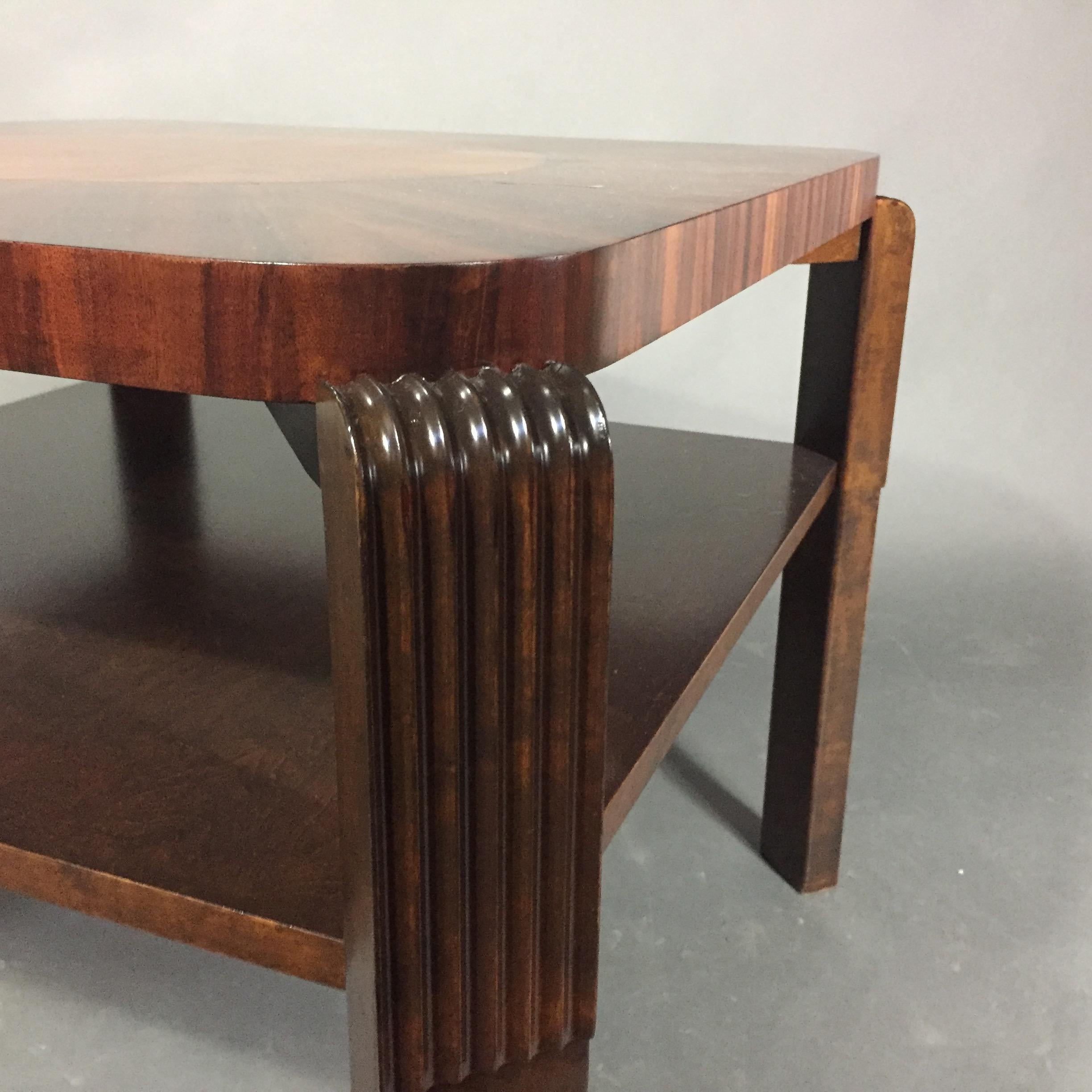 Art Deco Period Radiating Side Table, 1930s For Sale 3