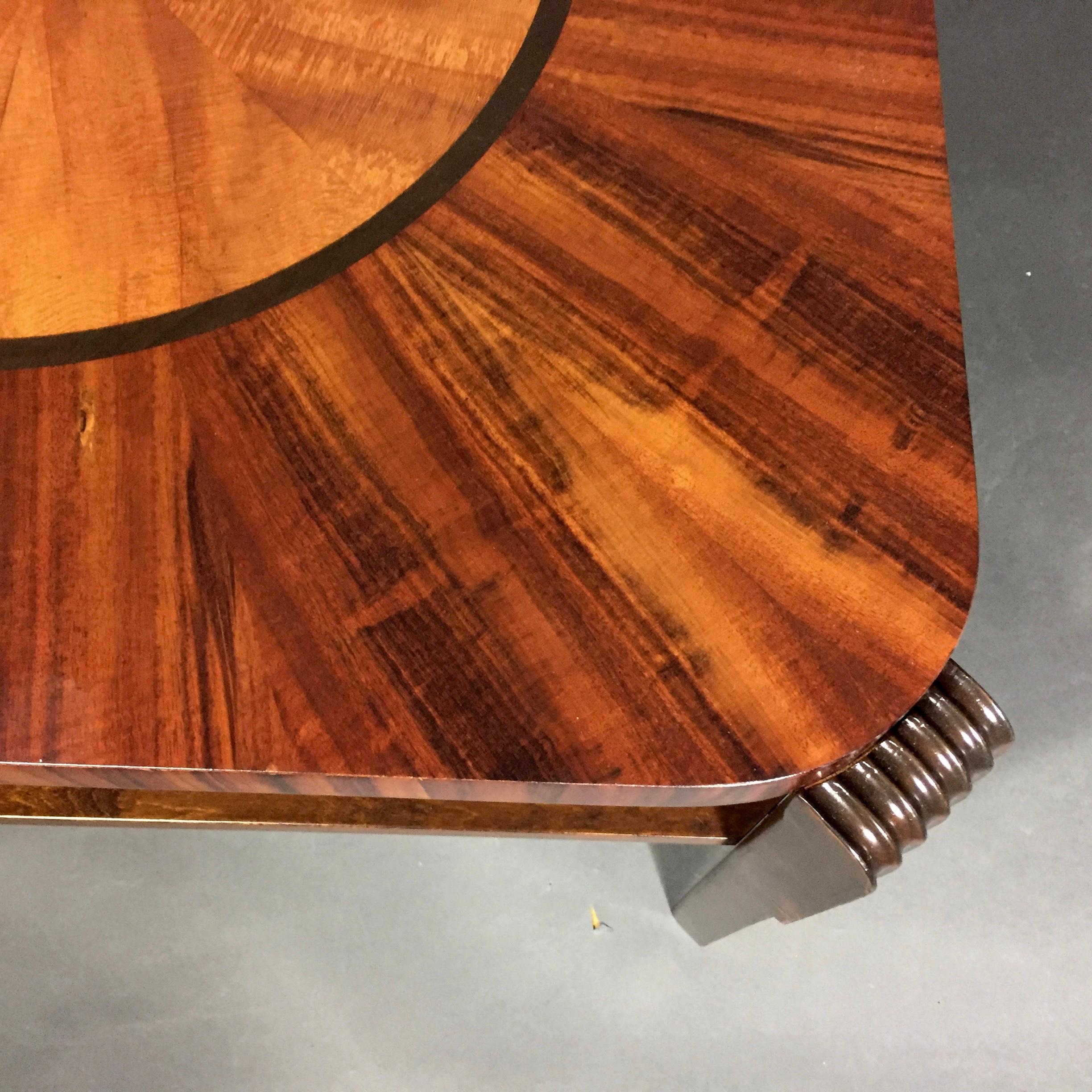 Veneer Art Deco Period Radiating Side Table, 1930s For Sale