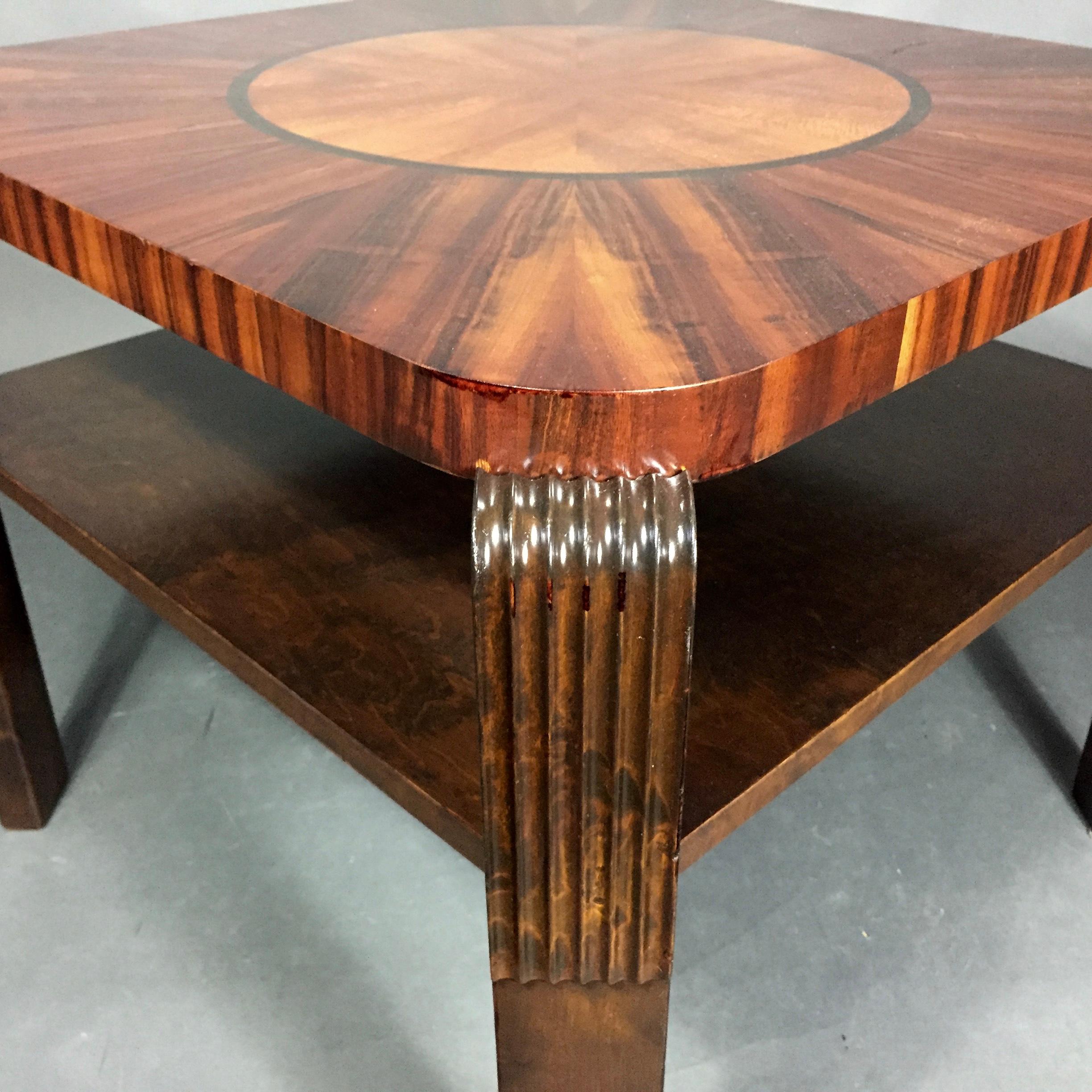 Mid-20th Century Art Deco Period Radiating Side Table, 1930s For Sale