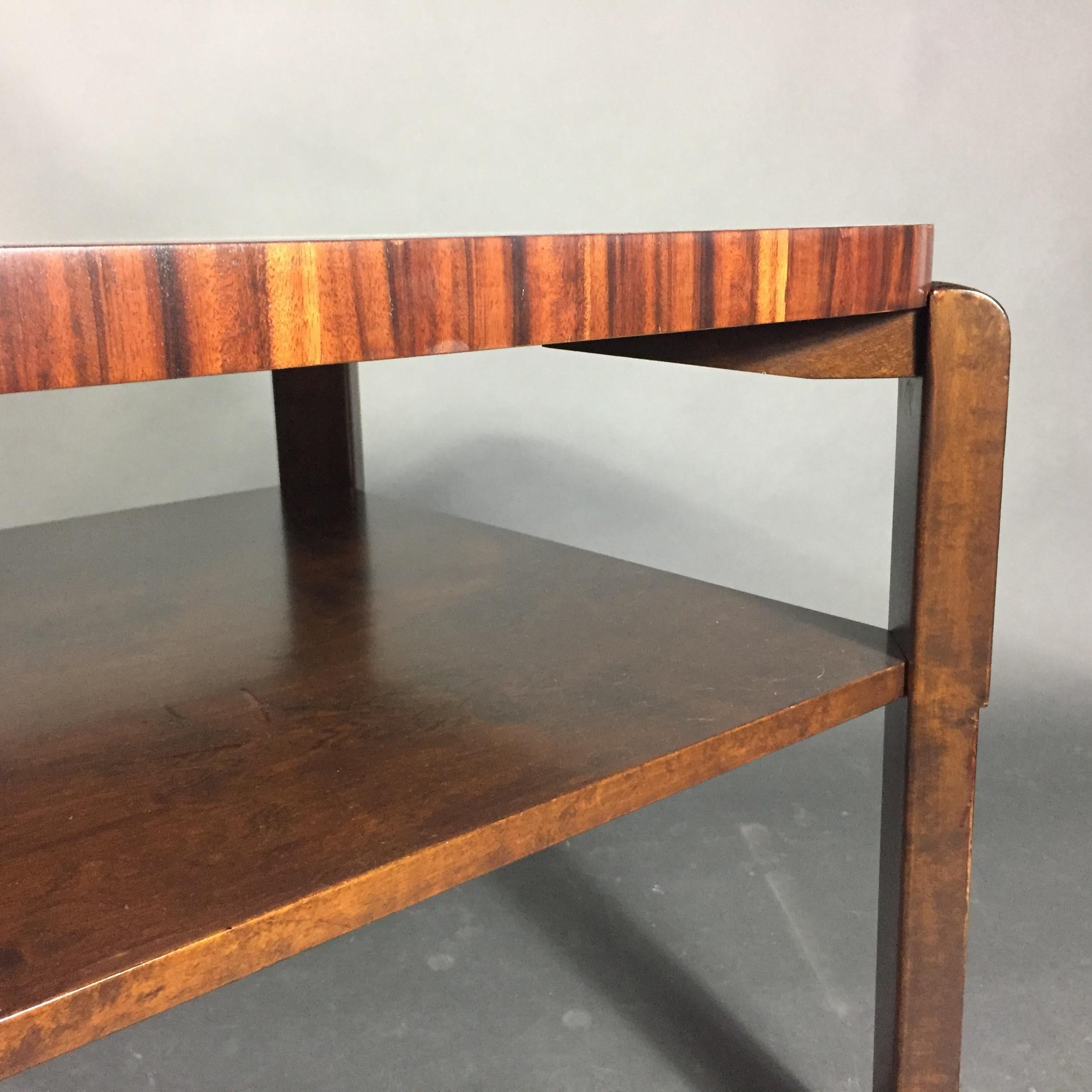 Walnut Art Deco Period Radiating Side Table, 1930s For Sale