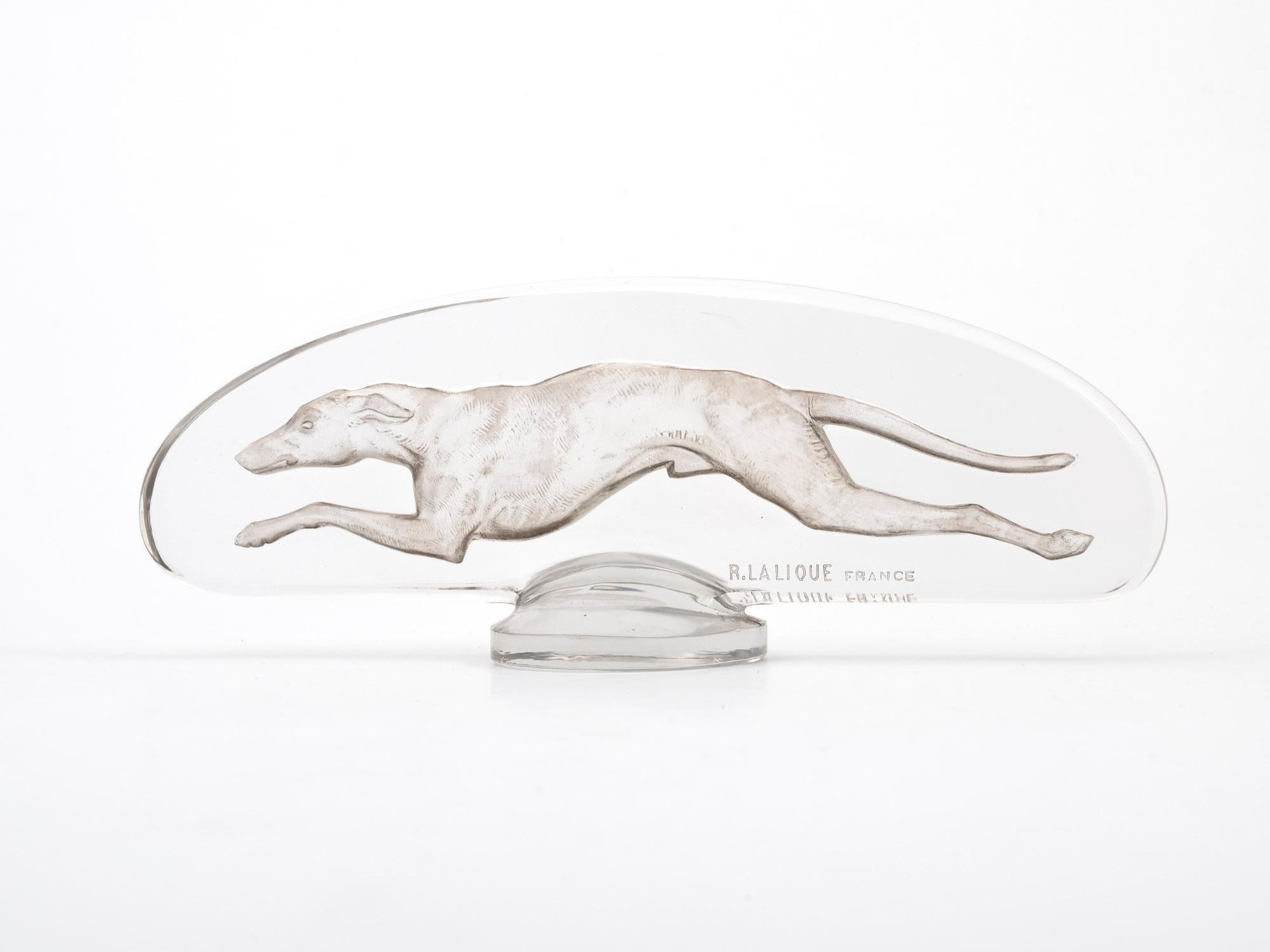 French Art Deco Period Rene Lalique Greyhound Car Mascot