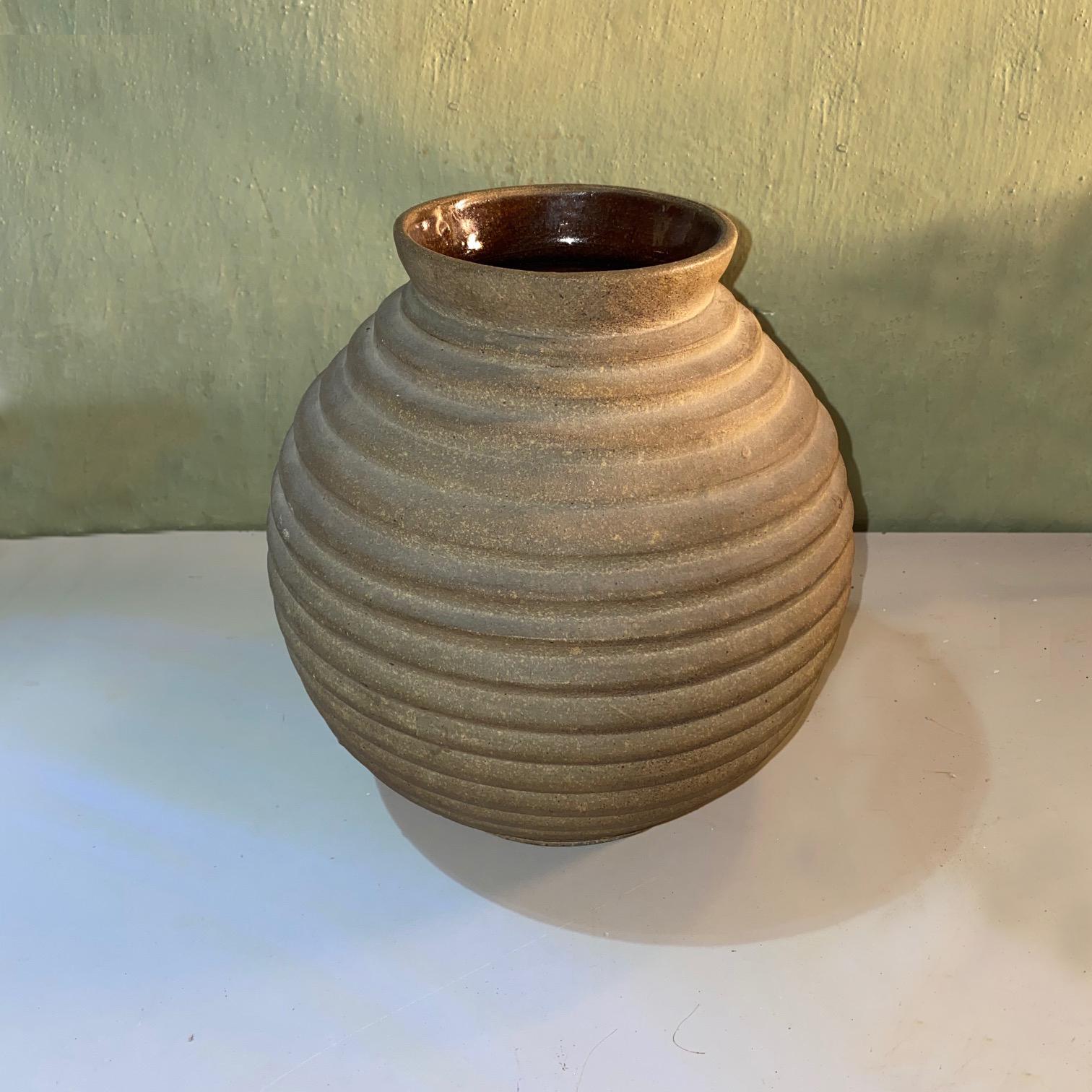 Spherical shape ceramic vase from 1930s.