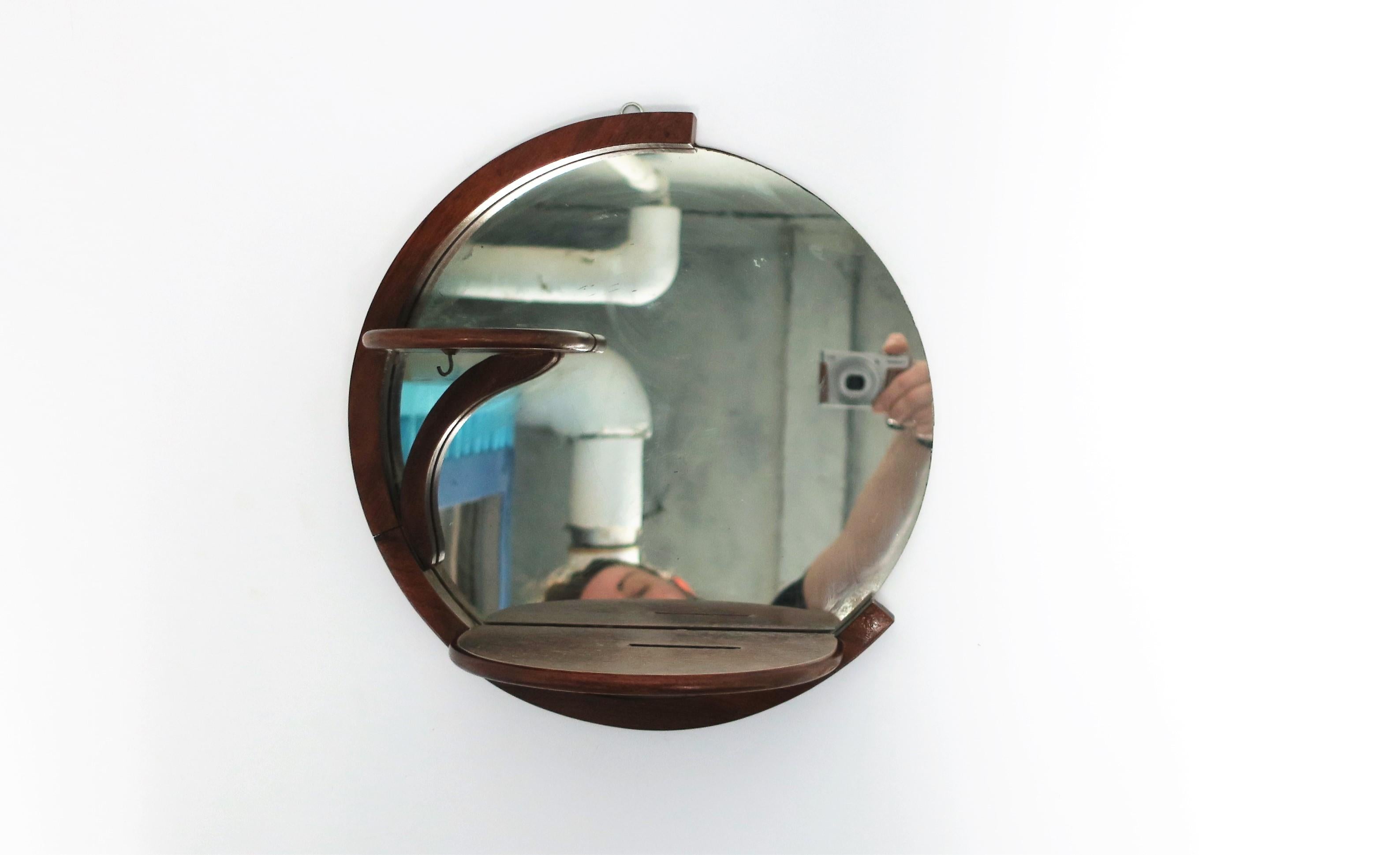 art deco mirror with shelf