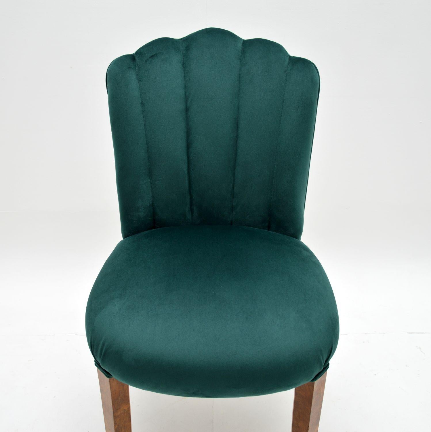 British Art Deco Period Scallop Back Chair