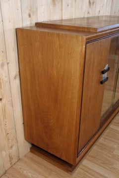 Art Deco Period Sideboard In Light Oak By Auguste Vallin