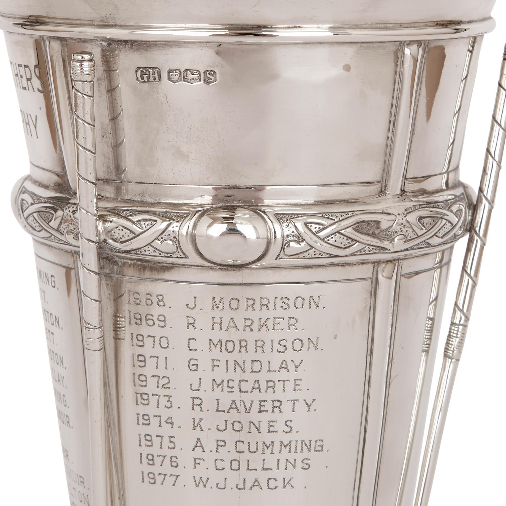 English Art Deco Period Silver Golf Cup by Harrison Brothers & Howson