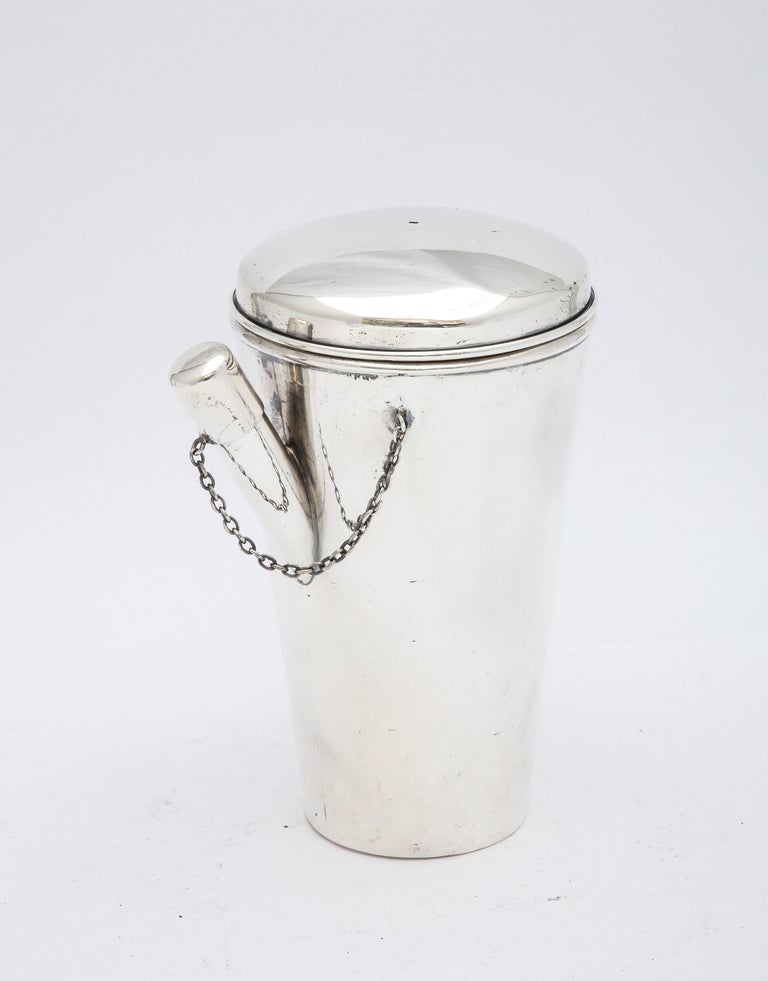 Art Deco Period Sterling Silver Cocktail Shaker For Sale 7