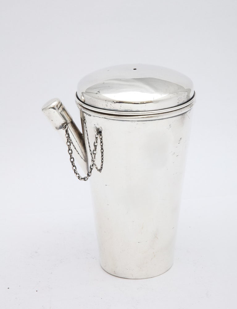 American Art Deco Period Sterling Silver Cocktail Shaker For Sale
