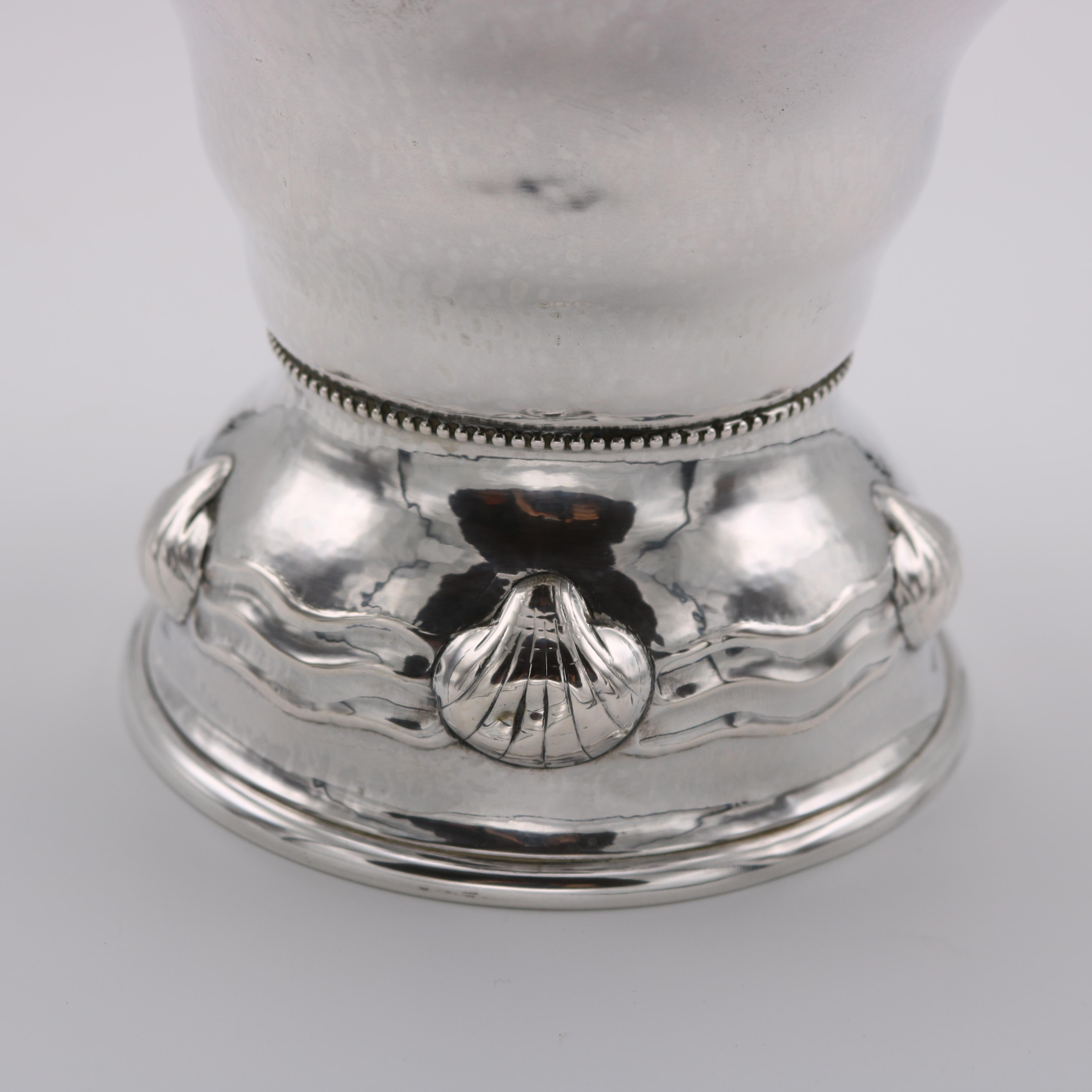 Vaso coperto in argento Sterling di epoca Art Deco Germania circa 1930 In condizioni buone in vendita a New York, NY