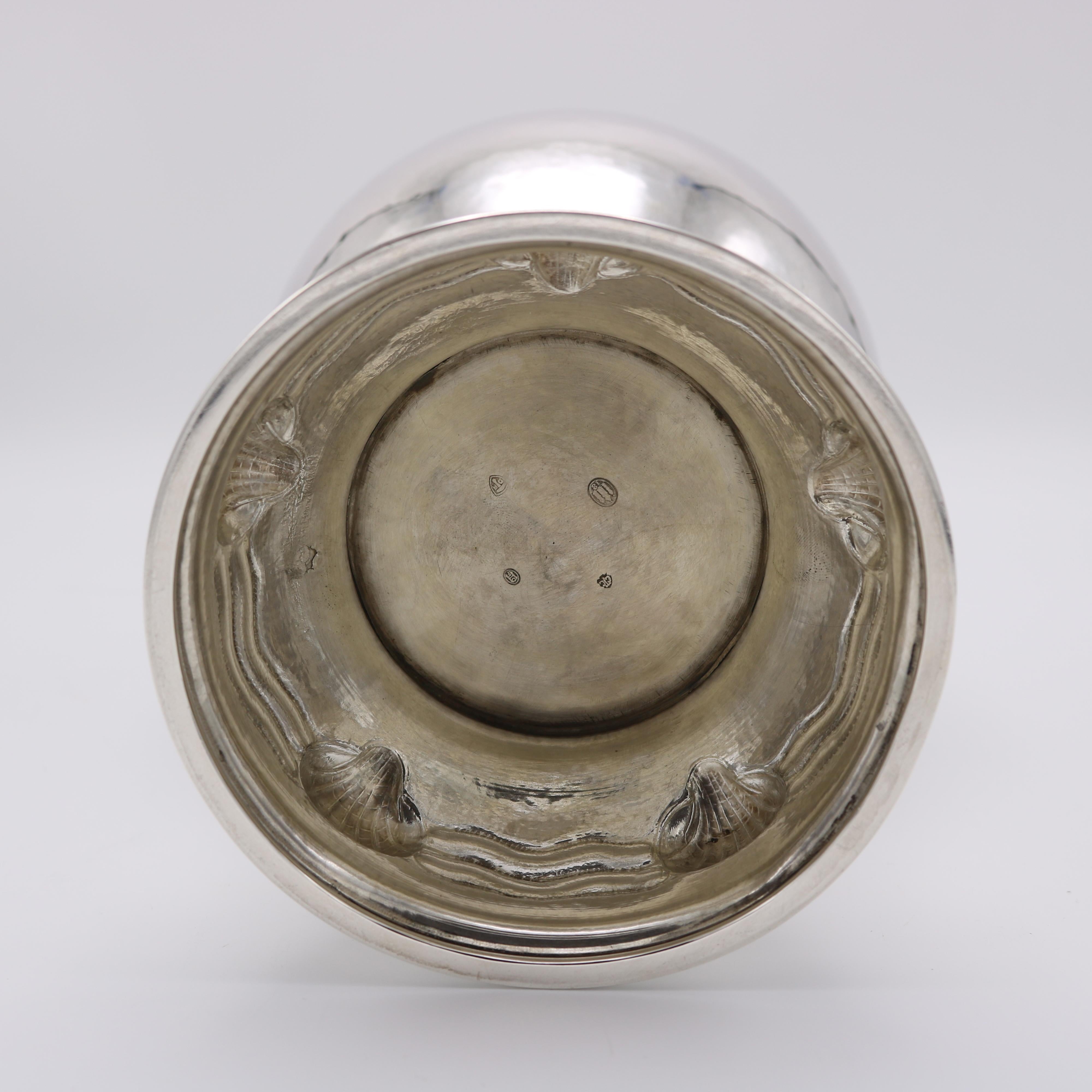 Vaso coperto in argento Sterling di epoca Art Deco Germania circa 1930 in vendita 1
