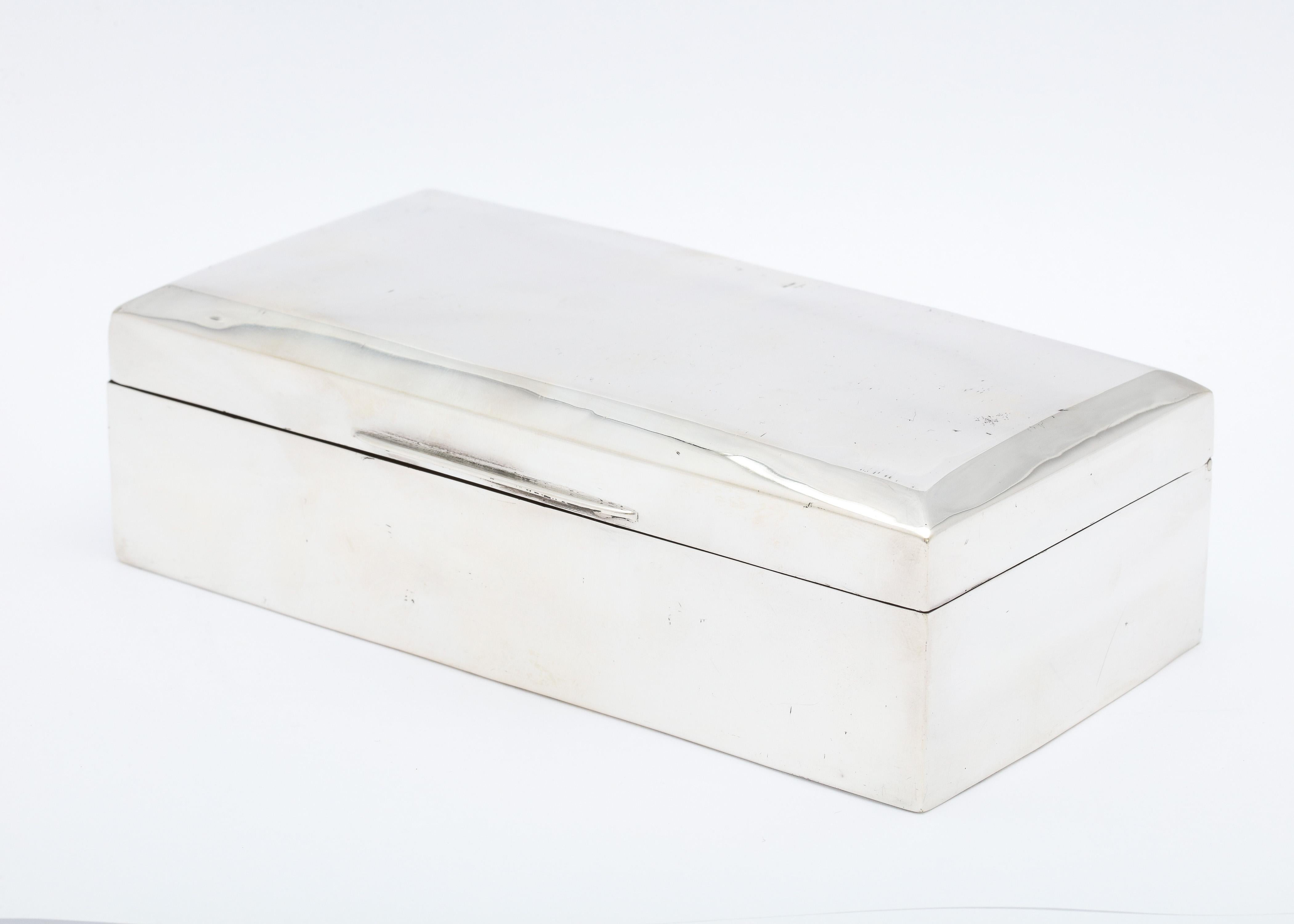 Art Deco Period Sterling Silver Jewelry Box with Hinged Lid 4