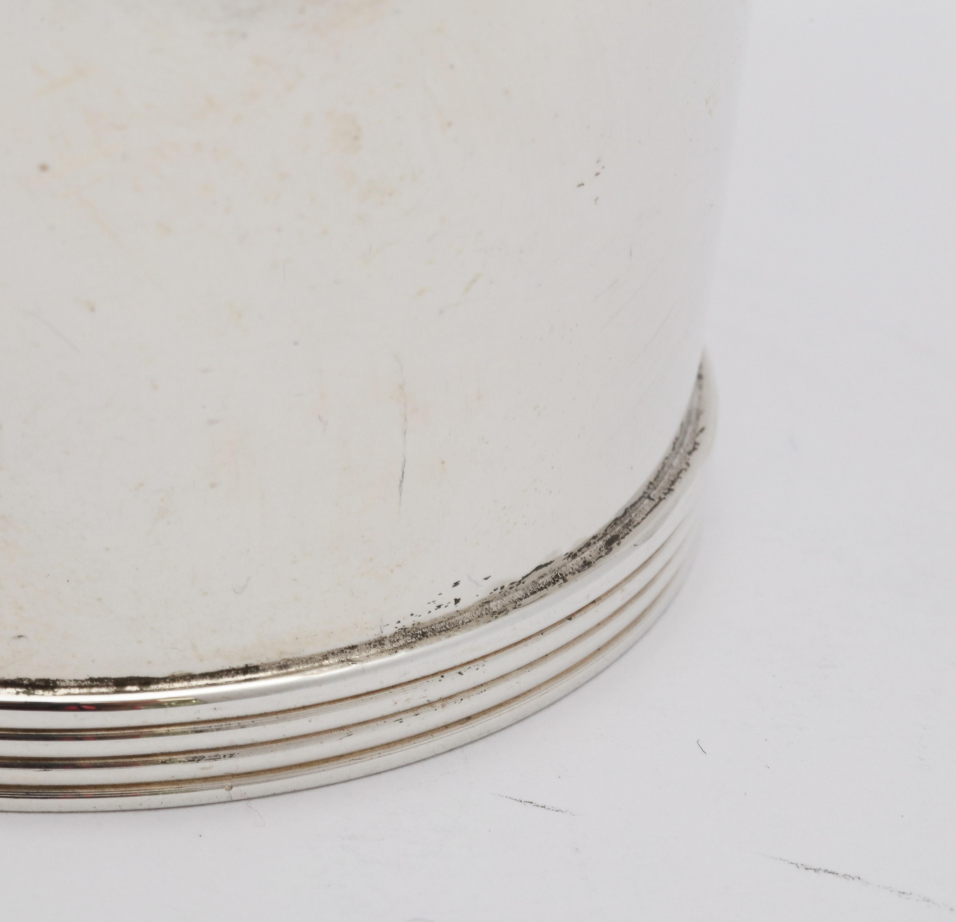 Art Deco Period Sterling Silver Mint Julep Cup by Alvin In Good Condition For Sale In New York, NY