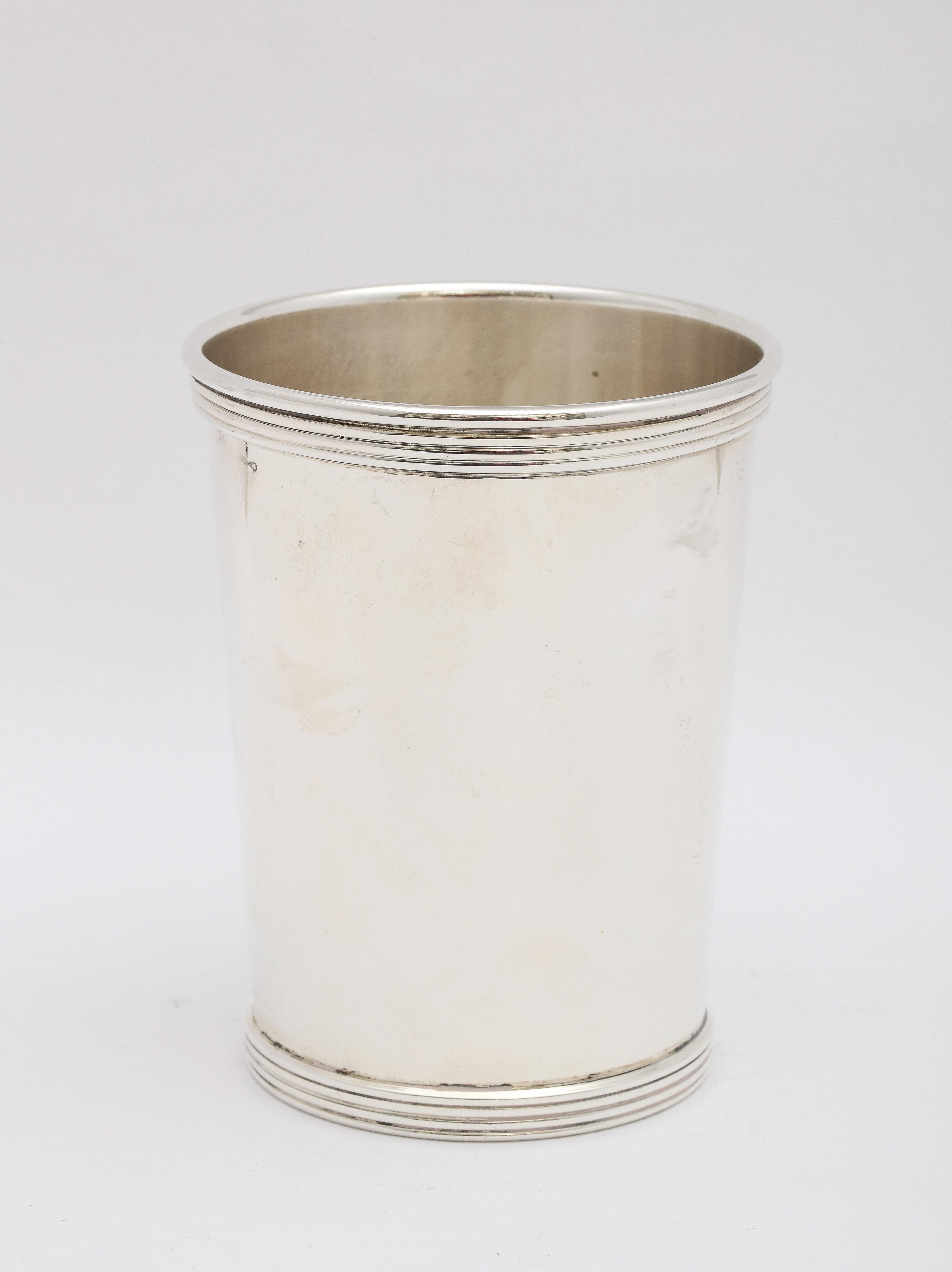 Art Deco Period Sterling Silver Mint Julep Cup In Good Condition For Sale In New York, NY