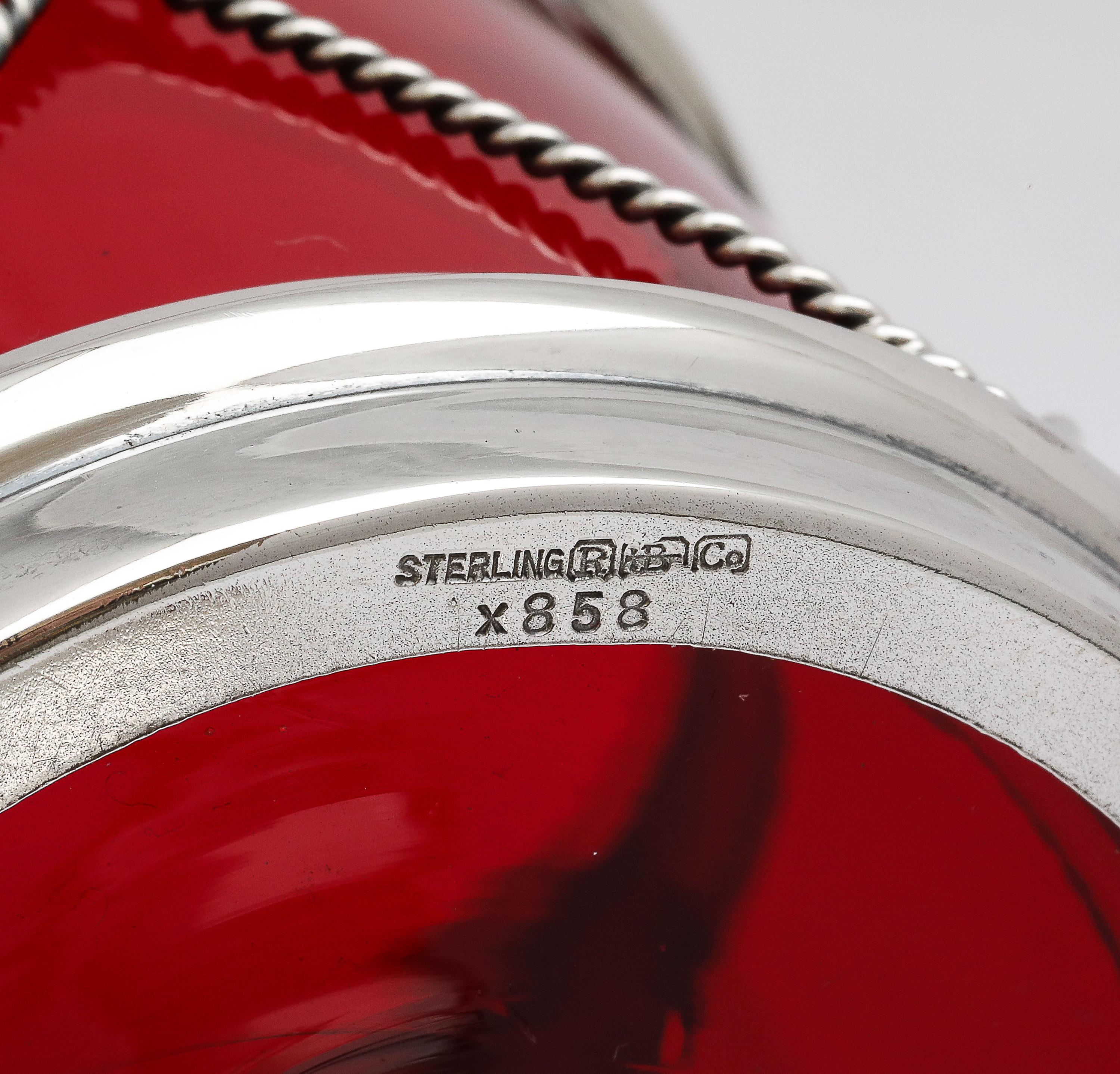 Art Deco Period Sterling Silver-Mounted Drum-Form Jam/Condiments Jar and Spoon en vente 8