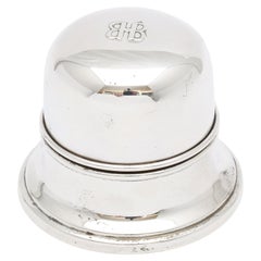 Art Deco Periode Sterling Silber Ring Box mit Scharnier-Deckel