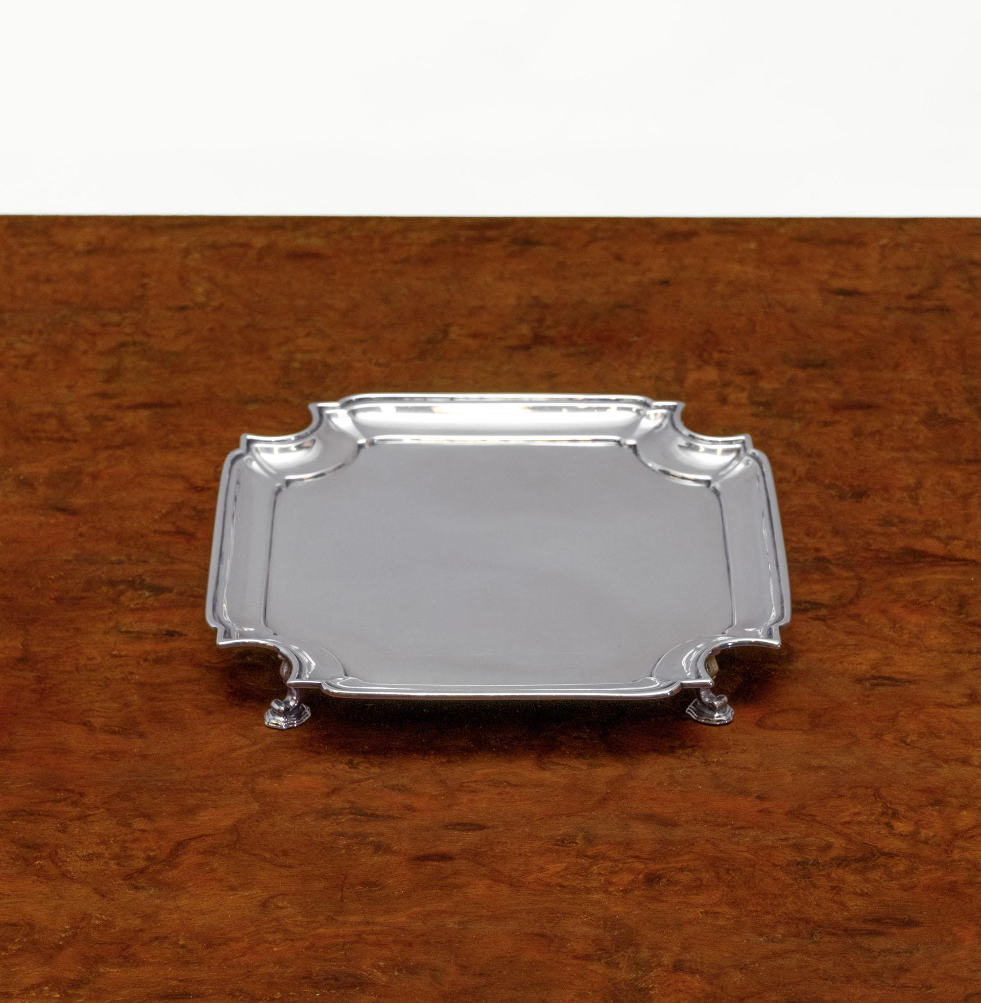 Art Deco Period Sterling Silver Small Tray By Asprey & Co George V 1931 For Sale 3