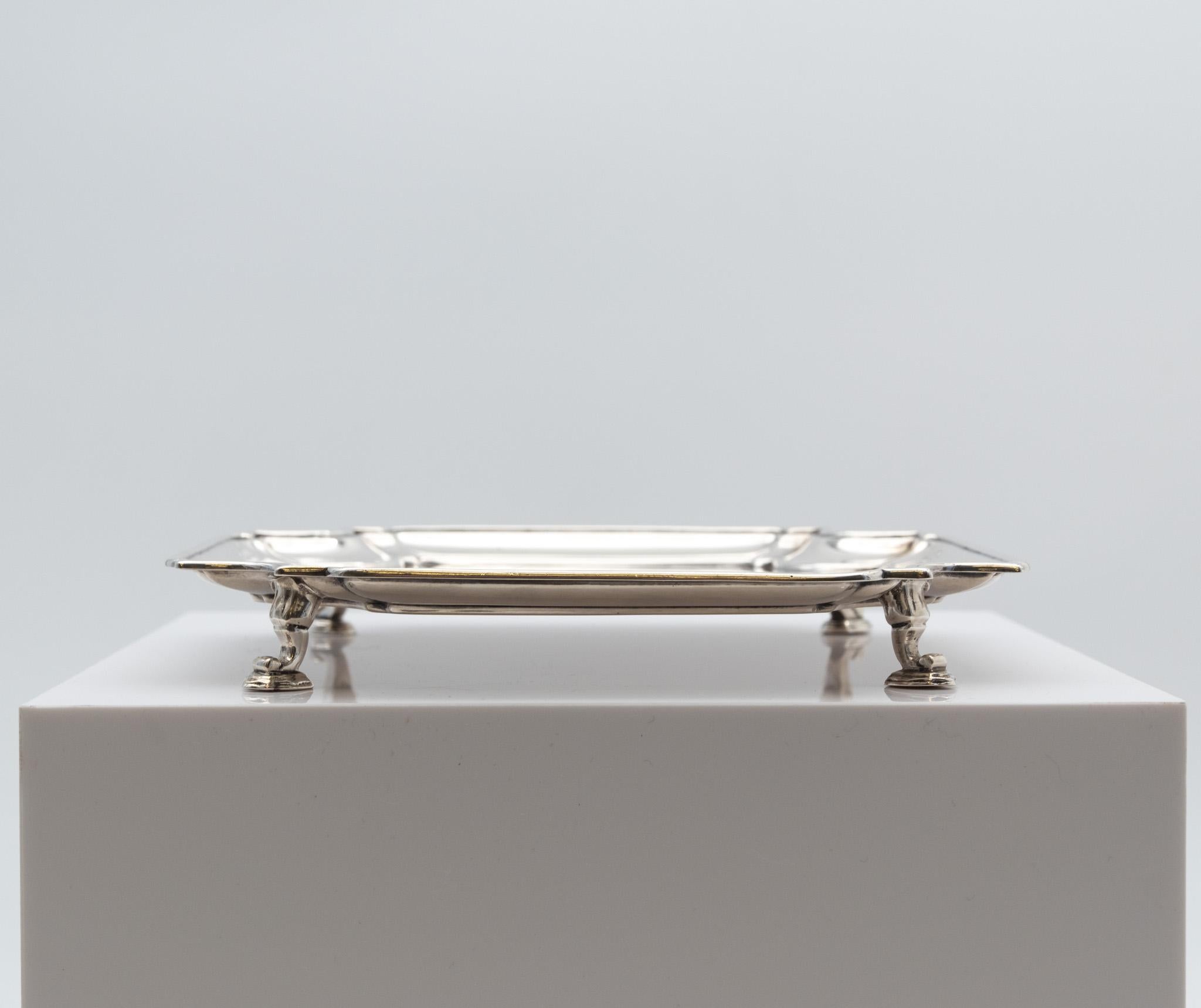 Art Deco Period Sterling Silver Small Tray By Asprey & Co George V 1931 For Sale 4