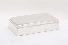 Caja de mesa de plata de ley de la época Art Déco