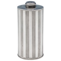 Art Deco Period Sterling Silver Talcum Powder Jar by A. Wilcox in 1931