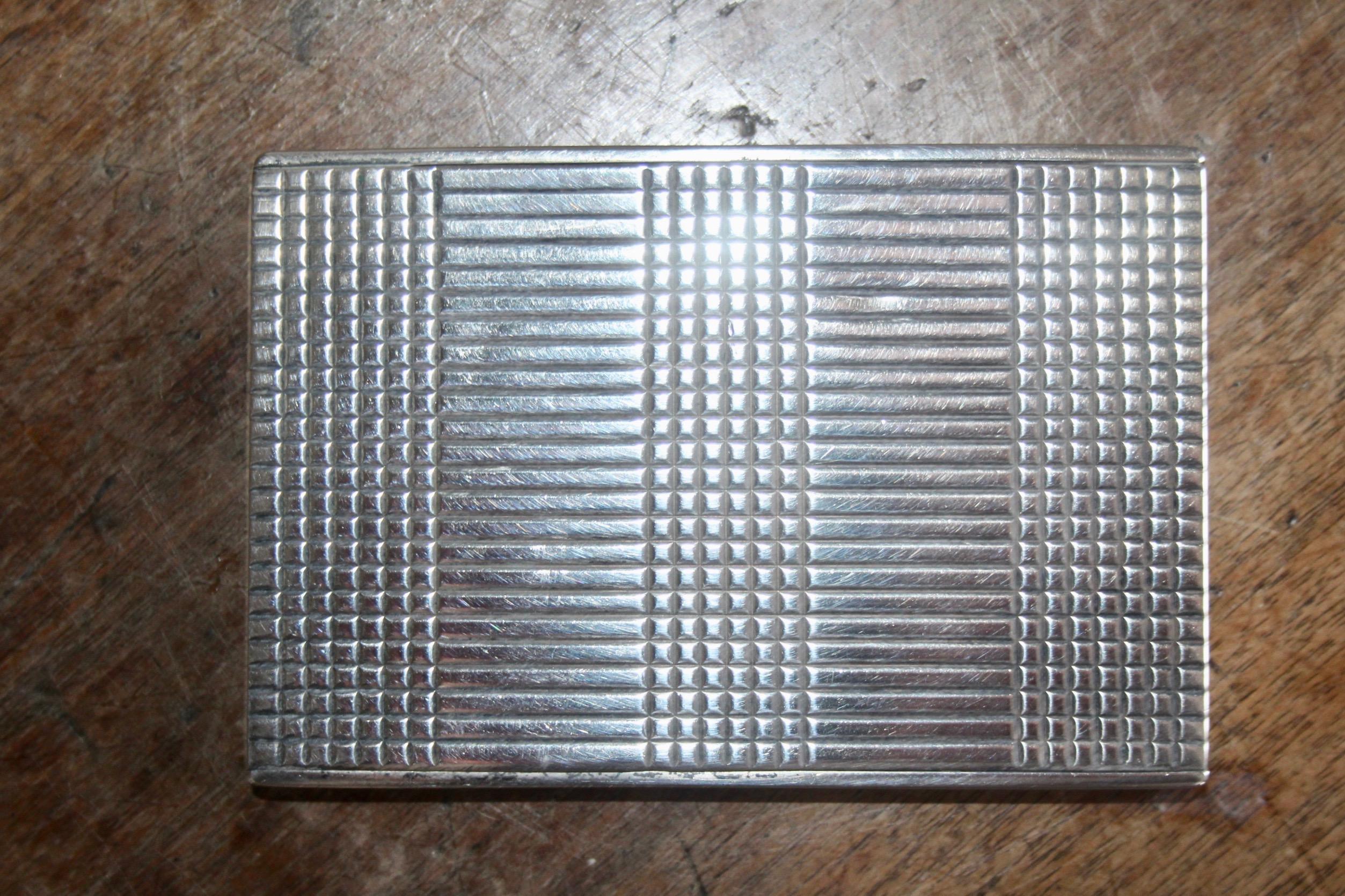 French Art Deco Period Sterling Silver Tobacco Box