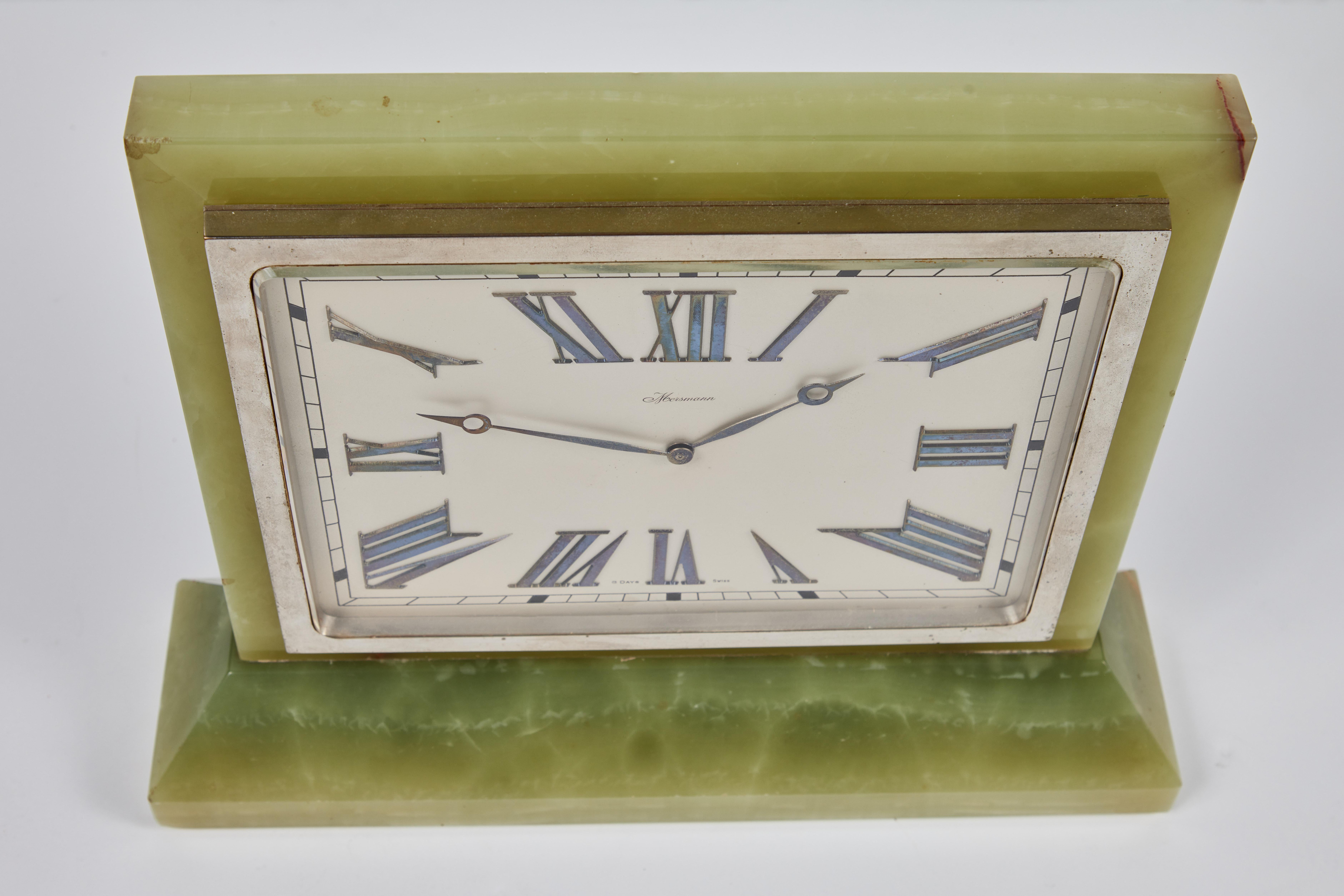 Swiss Art Deco Period Table Clock For Sale