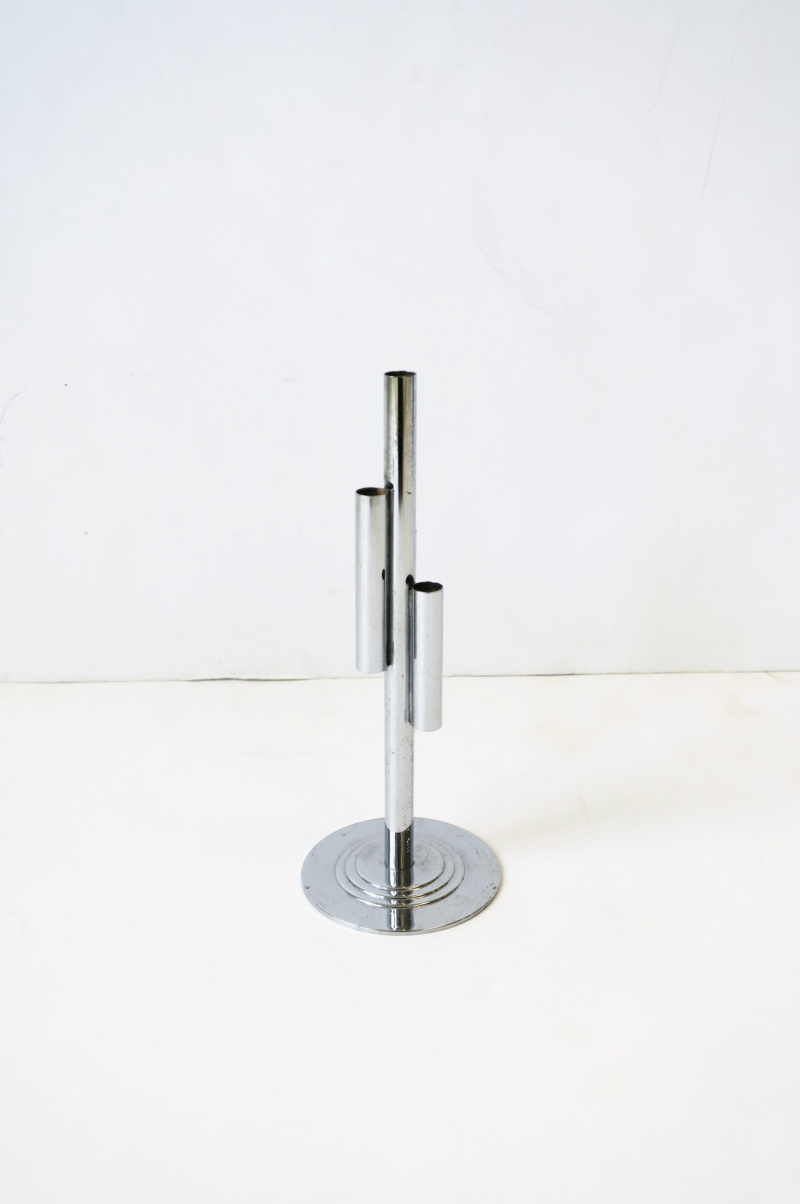 American Art Deco Period Tubular Chrome Sculpture by Ruth and William Gerth for Chase For Sale