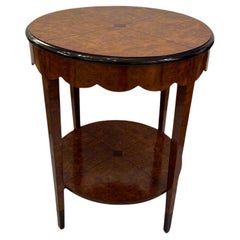 Art Deco Period Two Tier Amboyna Inlaid with Ebony Table, France circa 1930.