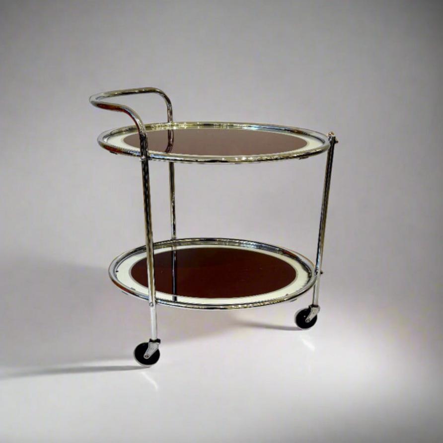 Art Deco Periode Zwei Etagen Servierwagen Frankreich (Französisch) im Angebot
