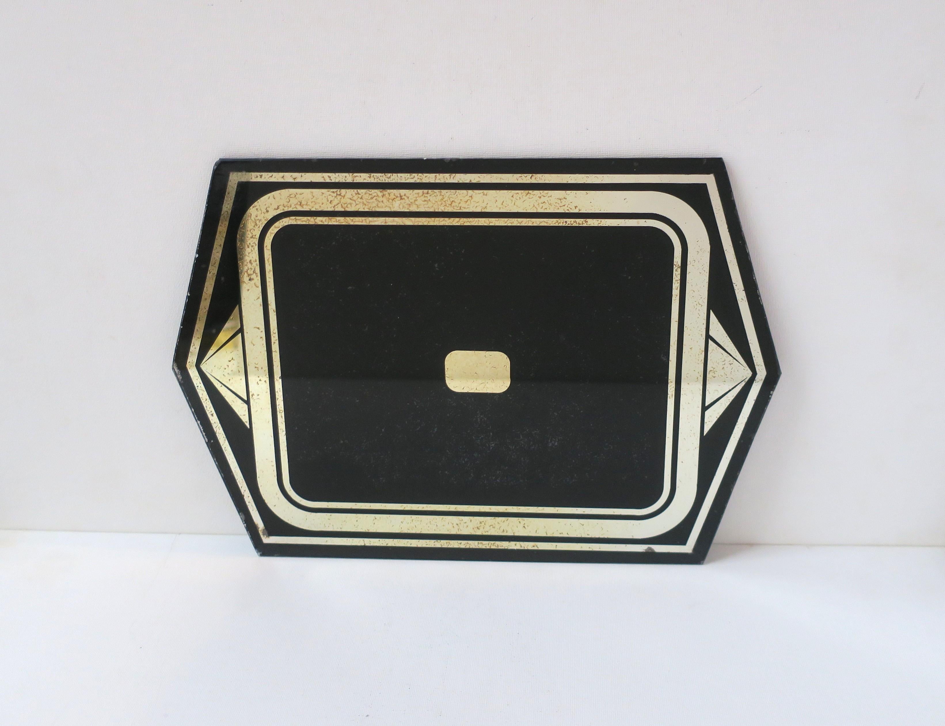 Art Déco Specchio per vassoio di vanità d'epoca Art Deco Mirror in vendita