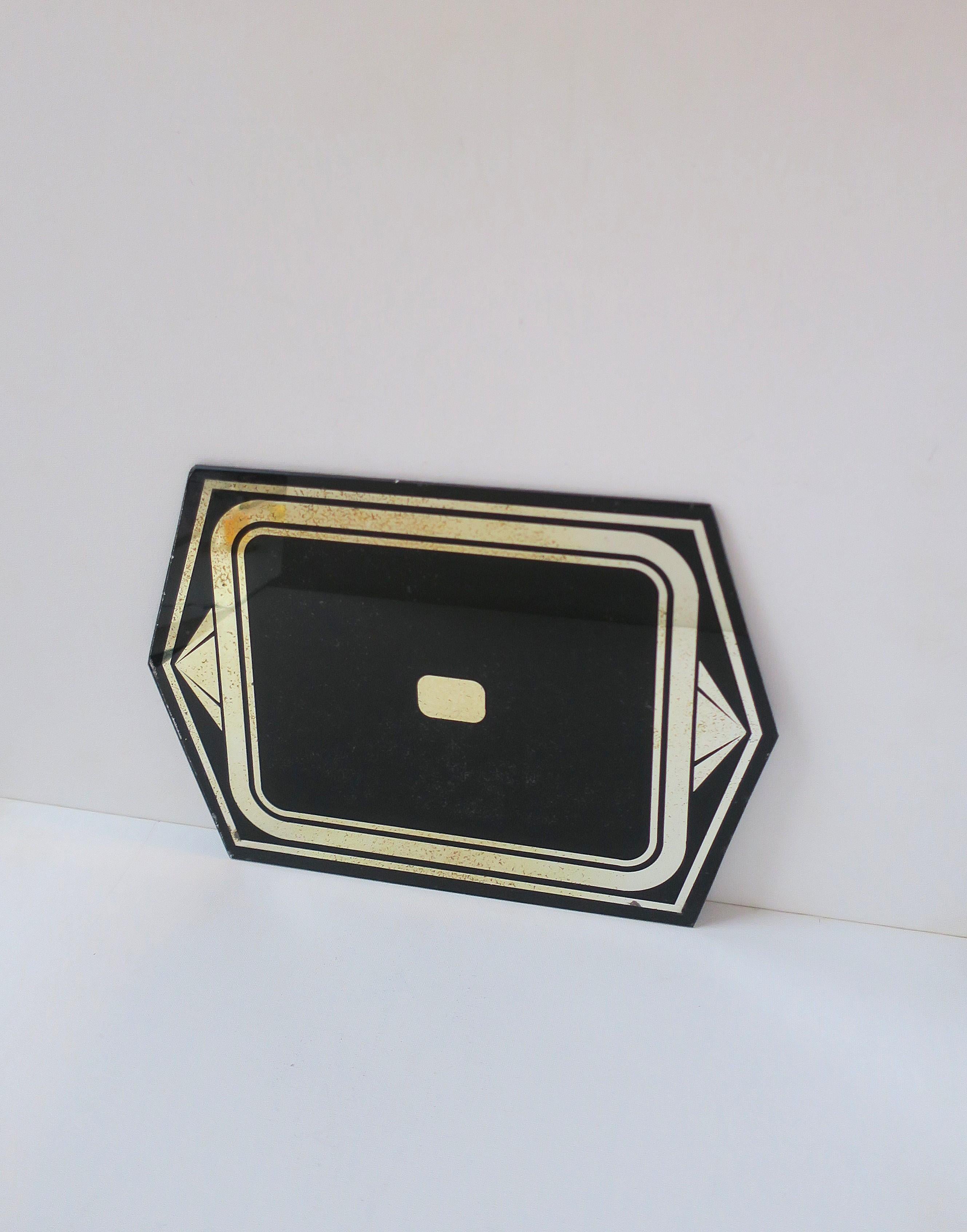 Specchio per vassoio di vanità d'epoca Art Deco Mirror in vendita 4