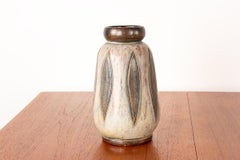 Art Deco period vase in glazed ceramic, green and gray, by Edouard Grégoire.