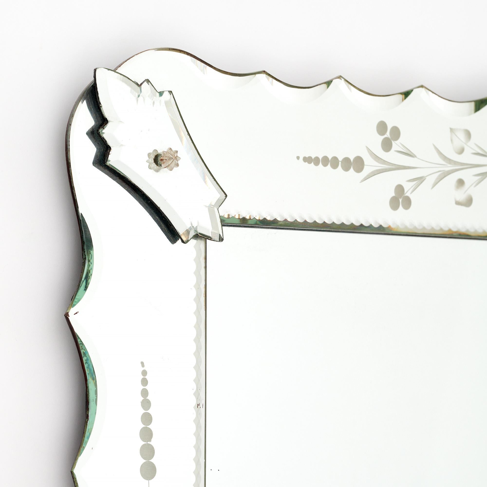 Art Deco Period Venetian Mirror 1
