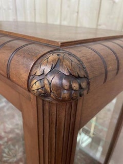 Art Deco period walnut display cabinet
