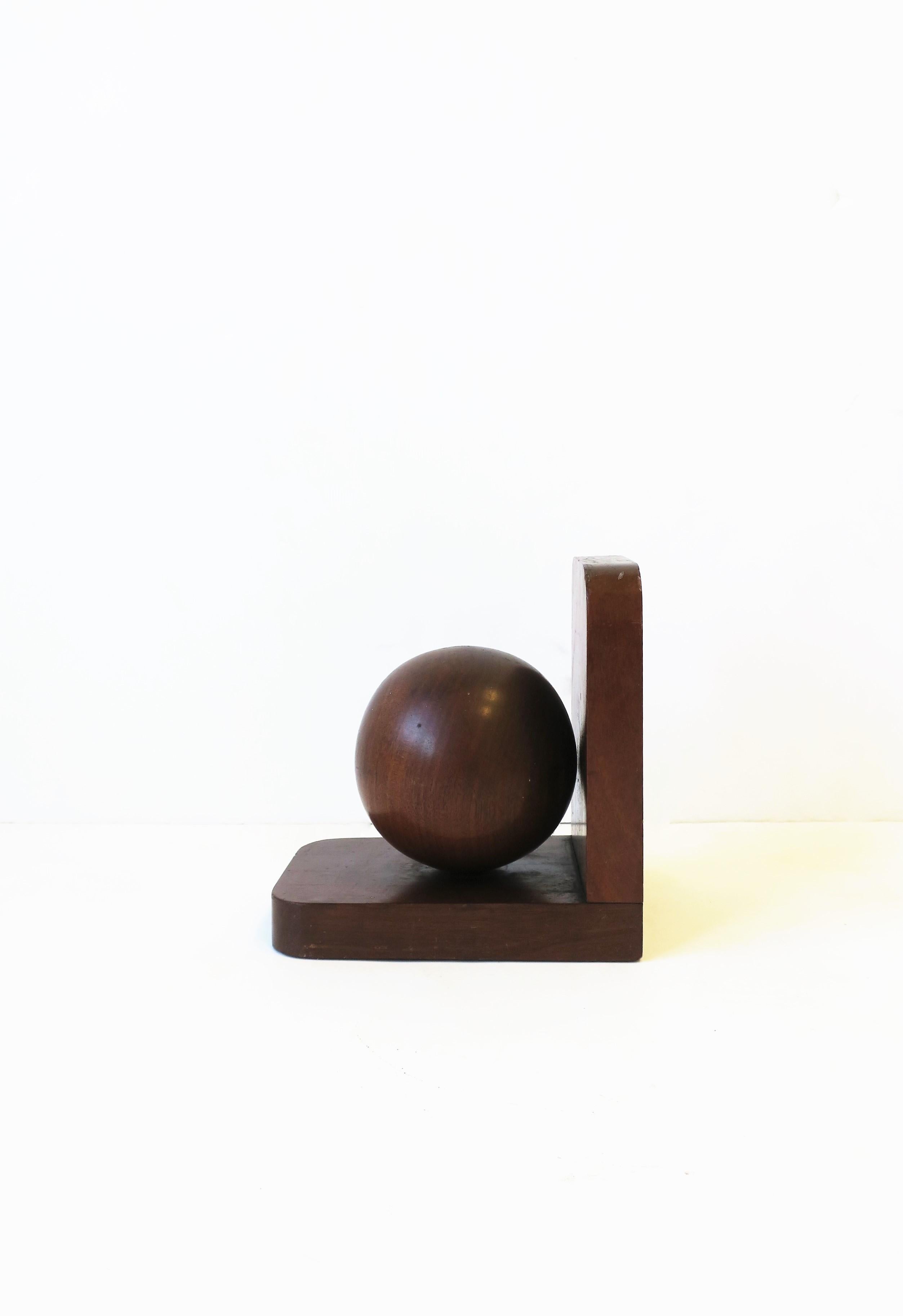 Mid-20th Century Art Deco Period Wood Bookend