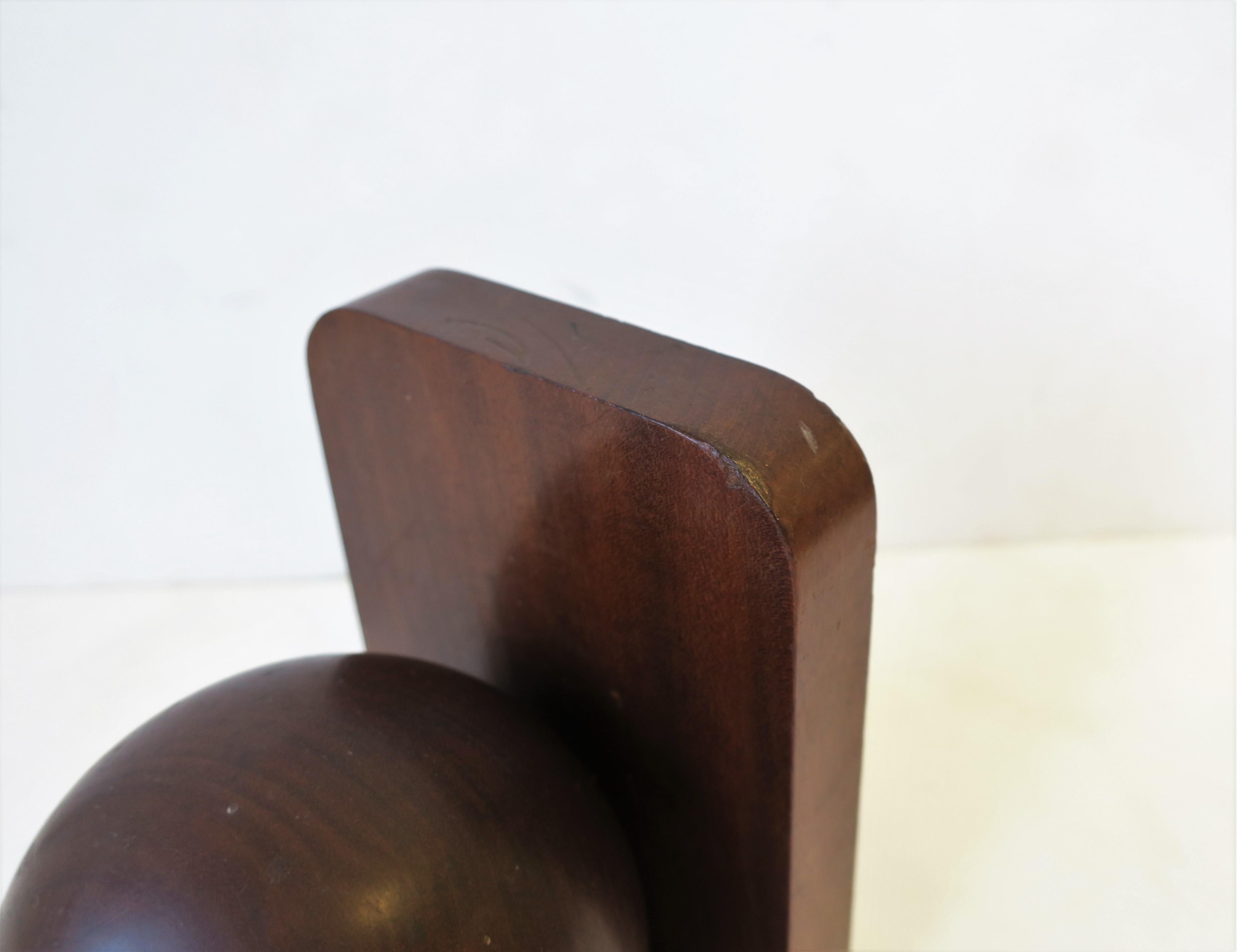 Art Deco Period Wood Bookend 3