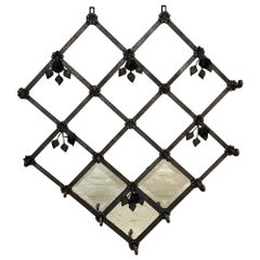 Art Deco Period Wrought Iron Hanging Hall Tree