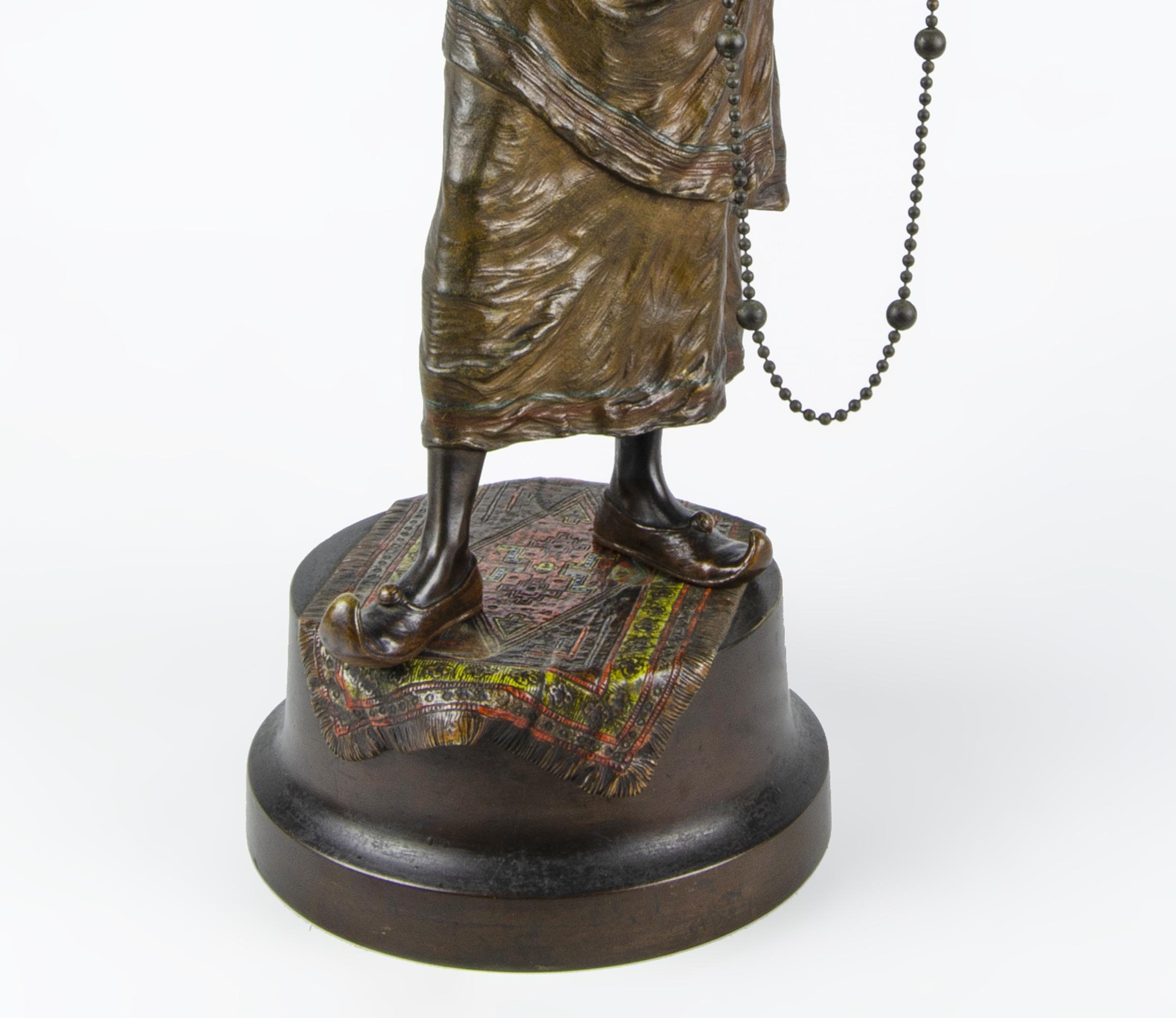 Scultura Art Déco in bronzo dipinto a freddo del guerriero persiano di F. Bergmann, Austria in vendita 1