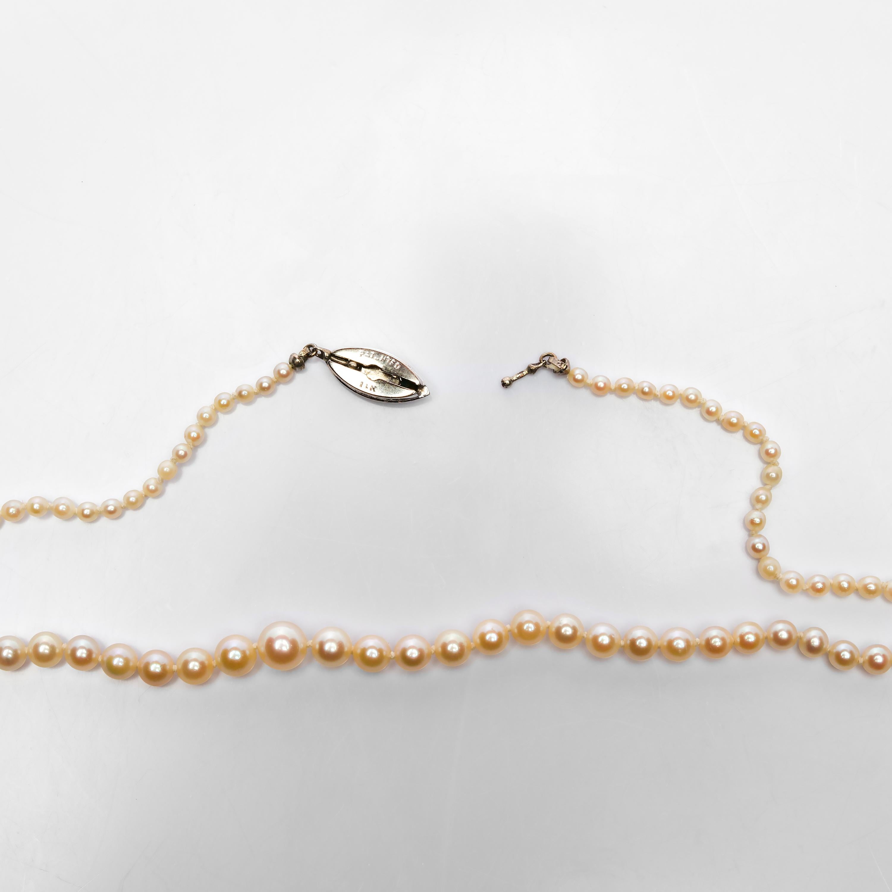 Perle Petit brin Art Déco de perles d'eau salée de culture en vente